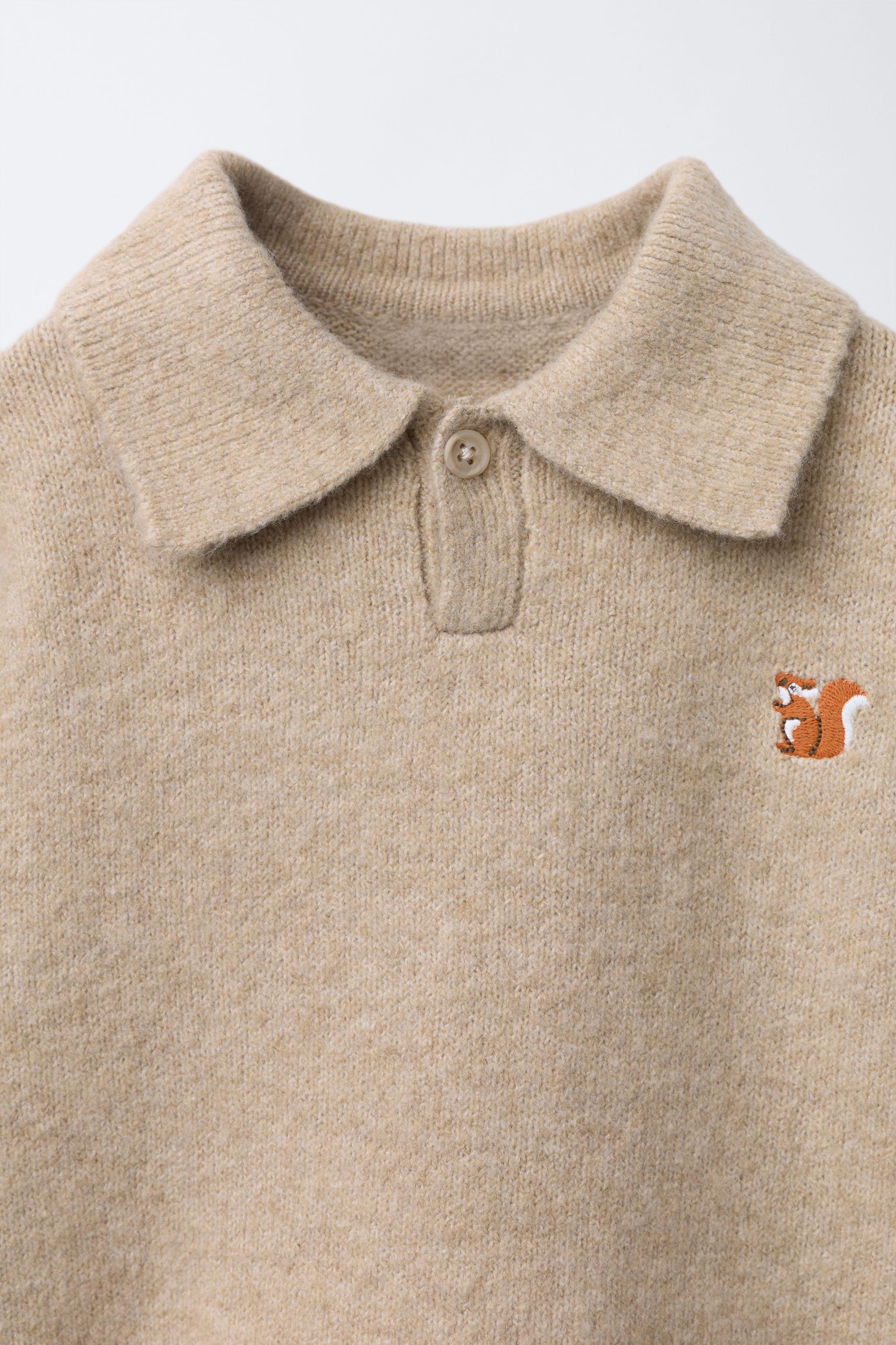 EMBROIDERED SOFT-TOUCH KNIT POLO SHIRT